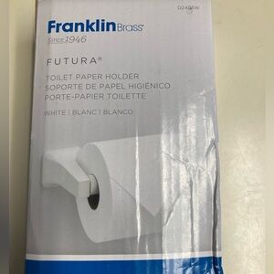 Franklin Brass Futura Toilet Paper Holder Wall Mount Spring Loaded White